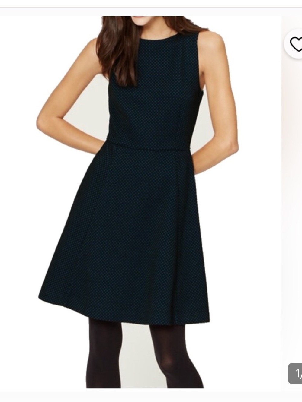 LOFT Knit Polka Dot Fit & Flare Dress